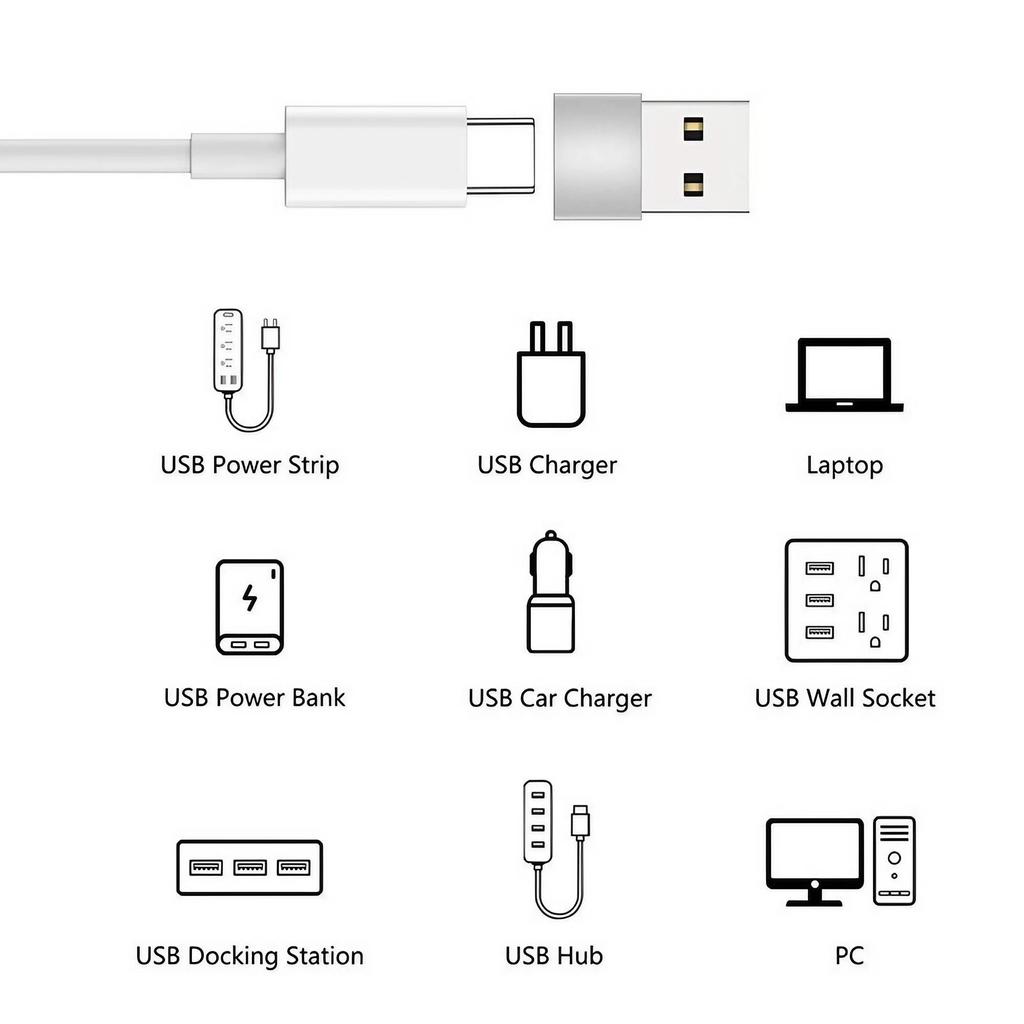 USB Type C Adapter 6A USB 2.0 Type A Male To Type C Female Converter for Charging and Data Transfer