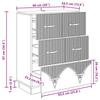 Vintage Wood Drawer Cabinet 66 x 34.5 x 87 cm Engineered Wood