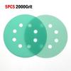 5Inch 8Hole Sanding Discs& Wet Dry PET Film Green Sandpaper Polishing