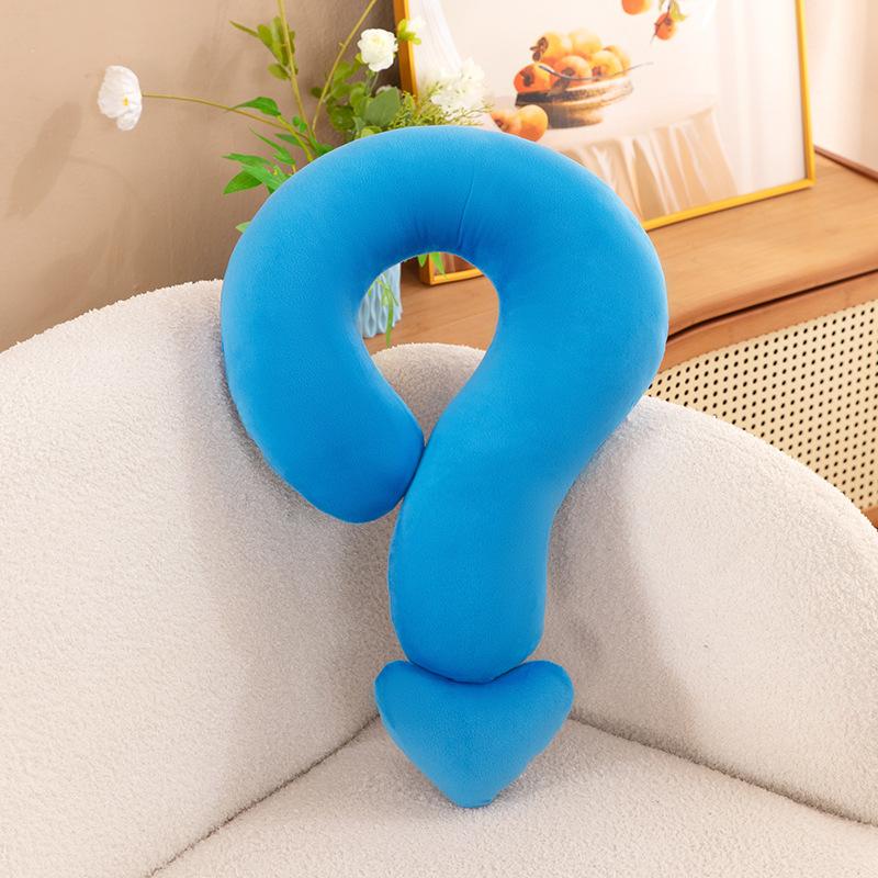 

Creative question mark neck pillow u-shaped pillow office nap pillow love pillow car home decoration 55cm зелёный