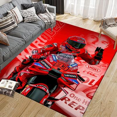 Marquez Flanell Bedruckter Teppich, Heim Sofa Dekoration für Wohnzimmer & Schlafzimmer, Rutschfeste Spiel Flanell Bodenmatte für Spielzimmer