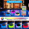 Pool Chlorine Floater with Solar Light 6 Lighting Modes IP68 waterproof 2H 4H 6H timing Anti Sinking Mushroom Floating
