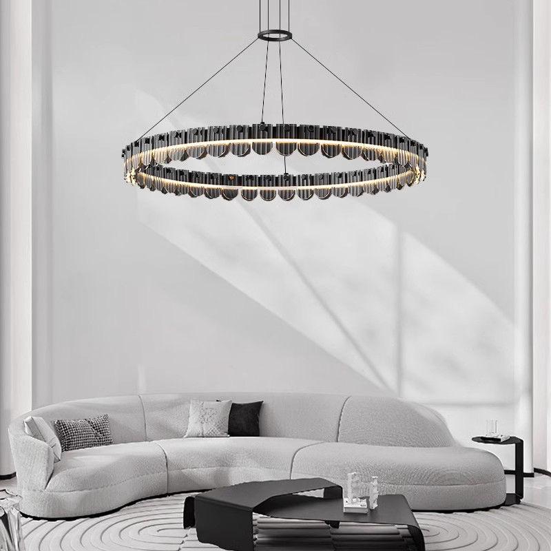Modern Minimalist Italian Glass Chandelier for Living Room and Master Bedroom