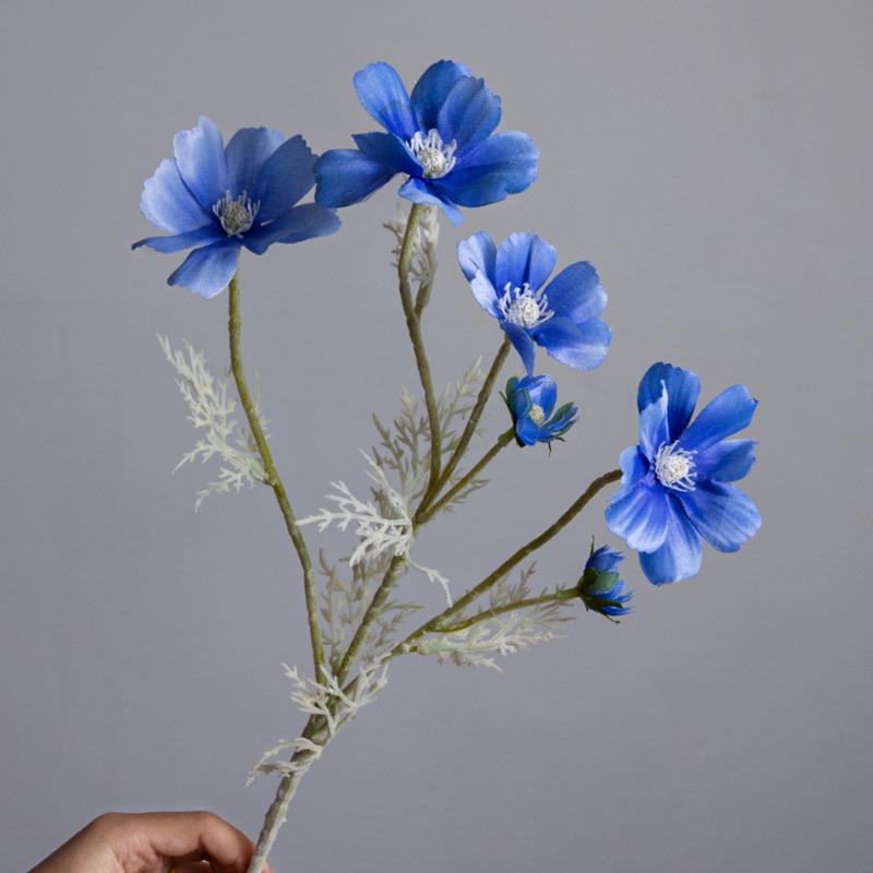 

Искусственные цветы: Шелковица, Космея, Одиночная посадка, Хризантема, Искусственные цветы, Домашние украшения, Декоративные цветы темно-синий