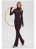 High Elasticity Women's Slim Fit Stand Collar Sports Jacket - Double Zipper Yoga & Running Wear