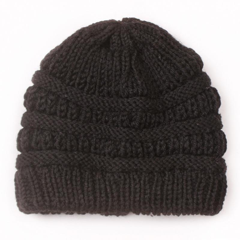 New Children's Knitted Hats, Autumn and Winter Warm Candy-colored Baby Boys and Girls Baby Wool Hats