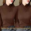 Women's Half-High Collar Fleece Base Layer Shirt – Versatile Long Sleeve T-shirt for Autumn/Winter.