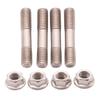 Stainless Steel 4pcs Stud Flange Nuts Kit M8x1.25 Heavy Duty Replacement Set for Intake and Exhaust Manifolds
