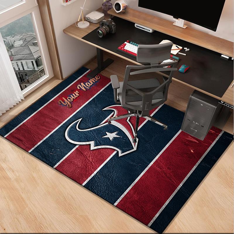 Custom NameTexans basketball Carpet, Indoor Rug, Chair Rug, Living Rooms, Doormat Made From Polyester Home Decor Birthday Christmas Gifts
