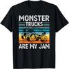 Monster Truck Are My Jam Vintage Retro Sunset Engines Gift T-Shirt