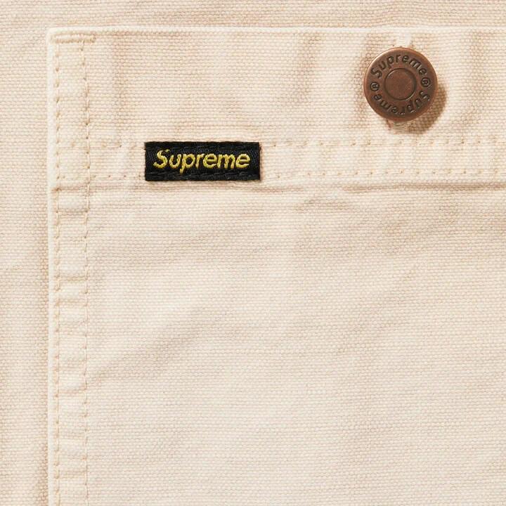 Supreme Worn Hooded Chore Coat Natural