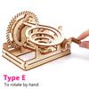 3D Wooden Puzzle DIY Assemble Mechanical Marble Run Gear Model Building Kit Steam Science Puzzles Educational Toys Gift for Kids