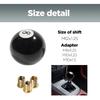 Shift Knob Manual Gear,Round Shift Knob Acrylic Gear,4 5 6 Speed Universal Shifter Knobs With 3 Adapters,Fit For Manual Car M 8 * 1.25, M 10 * 1.25,