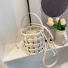 2025 Summer New Bag Women's Texture Foreign Water Bucket Bag Woven Fashion Handbag Crossbody Bag Handbag Women