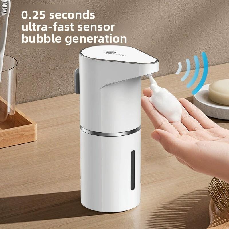 Dispensador automático de jabón con sensor para baño, espuma manos libres sin instalación