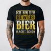 German T-Shirt Ich Bin Der Beweis Bier Macht Sch?n Beer Humor Black Tee Oktoberfest Funny Saying Top Unisex Casual Streetwear
