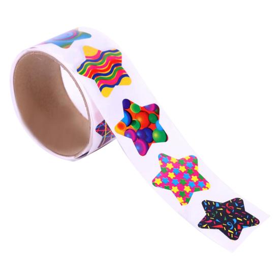 

100 шт./рулон милые прочные липкие декоративные ПВХ детские мотивирующие наклейки для учителей для домашнего вознаграждения