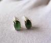 Natural Emerald Tourmaline Gemstone 925 Sterling Silver Earring, Gift A-127