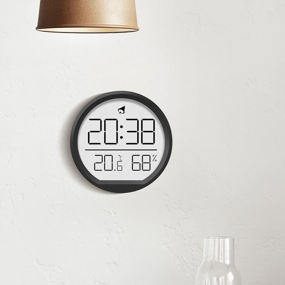Minimalist Magnetic Digital Clock LED Temperature Display Home Hygrometer Black White Multi-Functional Wall Clock Home Use2