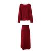 Sancai 2025 Winter Chinese Style Knitted Two-Piece Set