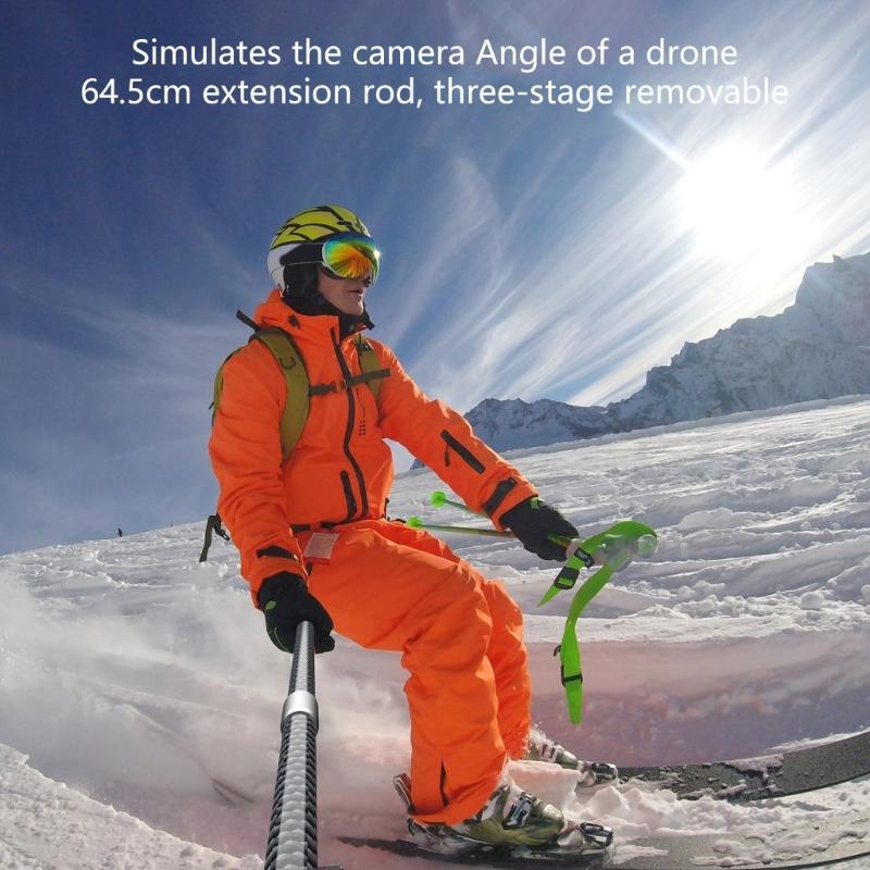 Portable Carbon Fiber Selfie Stick Extension Poles With 1/4 Screw Mount For Versatility Camera Recording MultiScene Vide