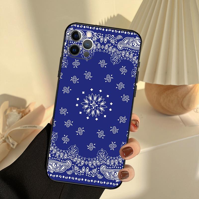 Royal Bandana Paisley Case For iPhone 11 12 13 14 15 16 Pro Max Cover For iPhone 13 12 Mini XR X XS Max Plus
