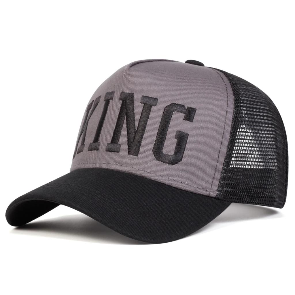 Unisex KING Letter Embroidery Baseball Net Caps Spring and Summer Outdoor Adjustable Casual Hats Sunscreen Hat Sports Cap