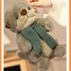 Cute Otter Plush Toy With Scarf Soft Stuffed Animal Doll Fluffy Throw Pillow For Kids Adults Creative Birthday Christmas Gift
