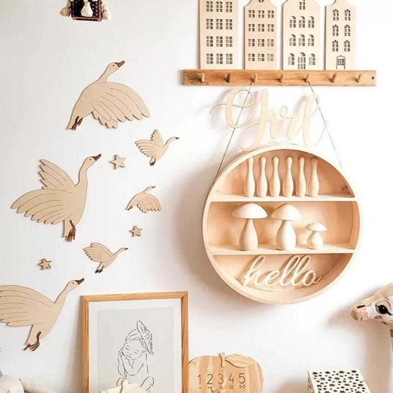 

6pcs Elaborate Cygnet Wooden Wall Art Perfect For Home And Office China Mainland