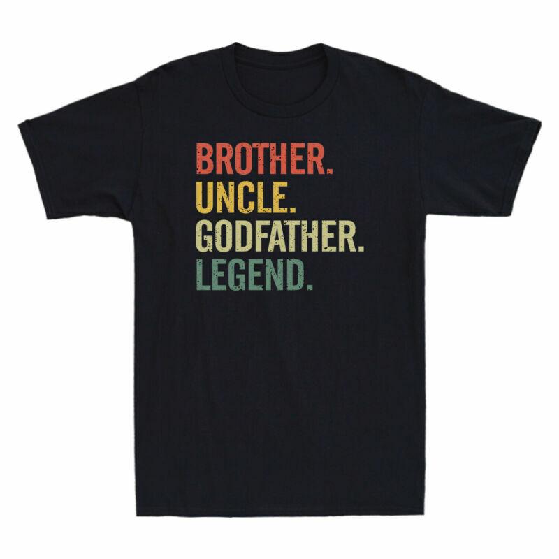 Vintage Gift Funny Cotton Brother Shirt Godfather TShirt Unisexs Legend Uncle S
