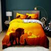 Lion Bedding Animal Duvet Cover Set Queen King Size Lightning Lion Pattern Comforter Cover Polyester Duvet Cover 12 Pillowcases
