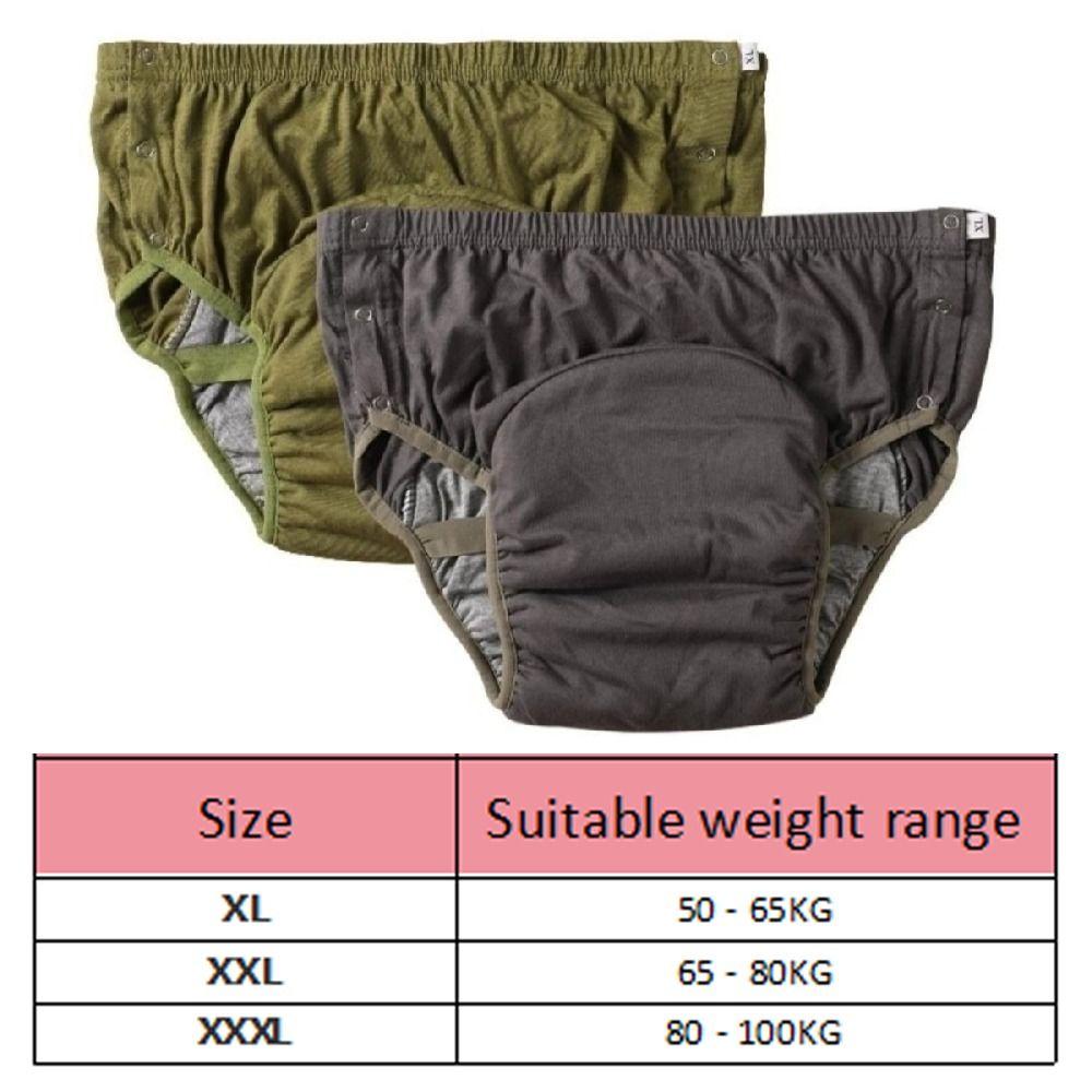 Anti-Side Leakage Washable Diaper Antibacterial Incontinence Underwear Elderly Care