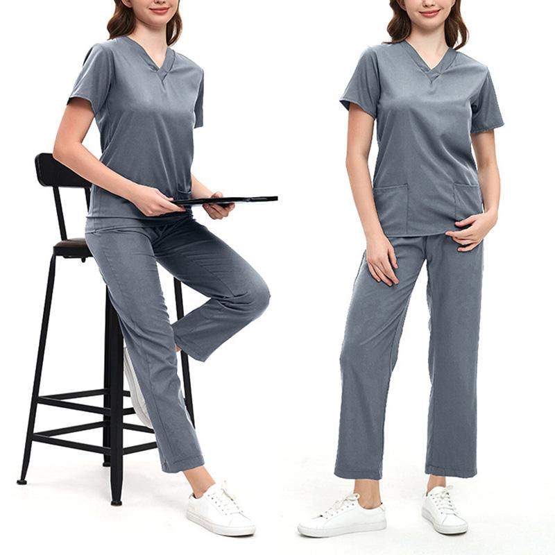 1Set Nurse's Suit Hospital Dental Surgery Suits Operation Room Medical Uniforms Salon Spa Surgical Pajamas Joggers