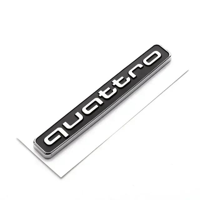 133a Quattro Sport Car ABS Rear Tail Trunk Emblem Fender Side Sticker for A5 B7 Q7 A3 A4 B8 A6 TT R8 A8 A7 Q5 Q3 C7 S3 A1 B5 Q2a133