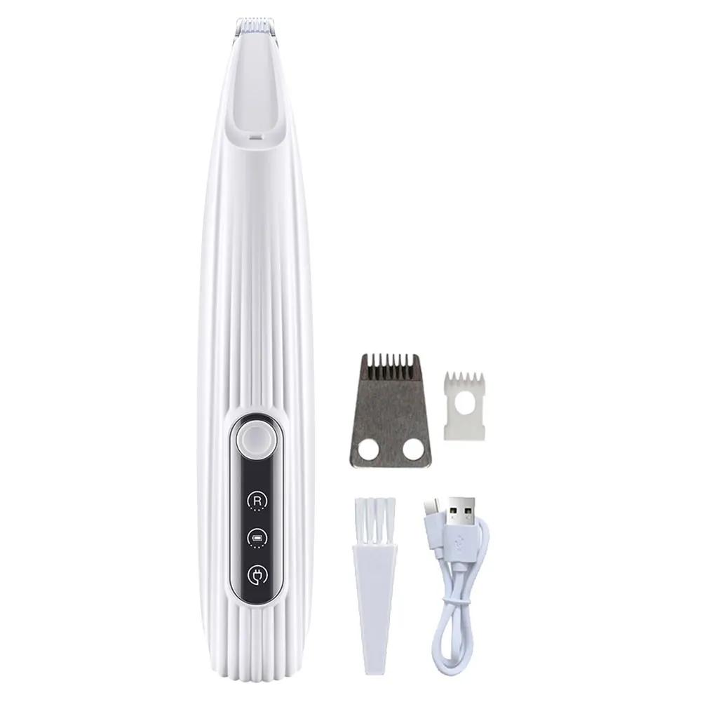 Cat Paw Trimmer Cat Clippers USB Rechargeable Pet Grooming Shaver with Light Hair Trimmer LED Display for Eyes Ears Face Rump
