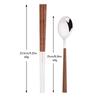 8/12Pcs Brown Silver Flatware Cutlery Set Chopsticks Spoon Set Imitation Wooden Handle Korean Dinnerware Luxury Tableware Set