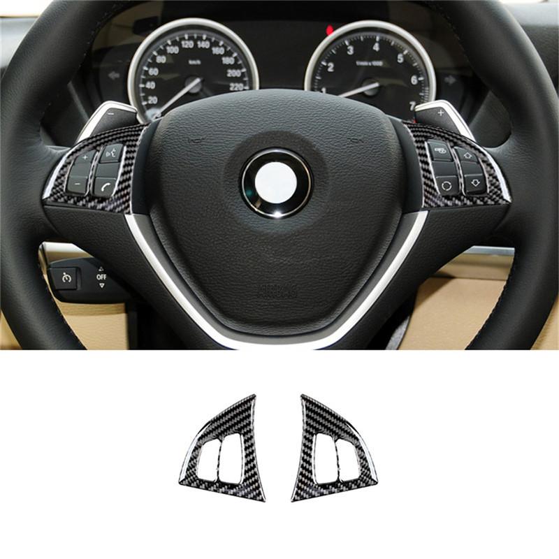 Carbon Fiber Car Interior Central Control Gear Shift Panel Trim Cover Stickers For BMW X5 E70 X6 E71 2008-2013 Car Accessories
