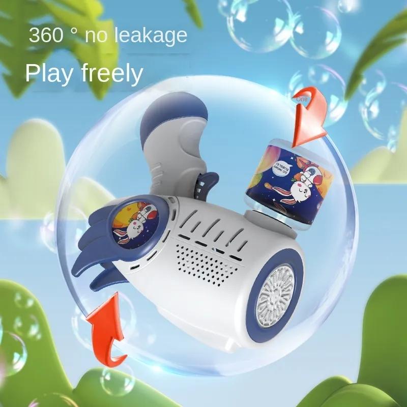 Electric Bubble Machine Flashing Light Music Automatic Bubble Blower Soap Water Bubbles Maker Gun for Children Kid Outdoor Toys