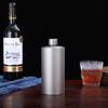 Petaca de Whisky de Titanio Puro de 500 ml, Recipiente Antibacteriano para Mantener la Frescura, Regalo para Hombres, Botella de Licor Portátil de Alta Calidad para Exteriores