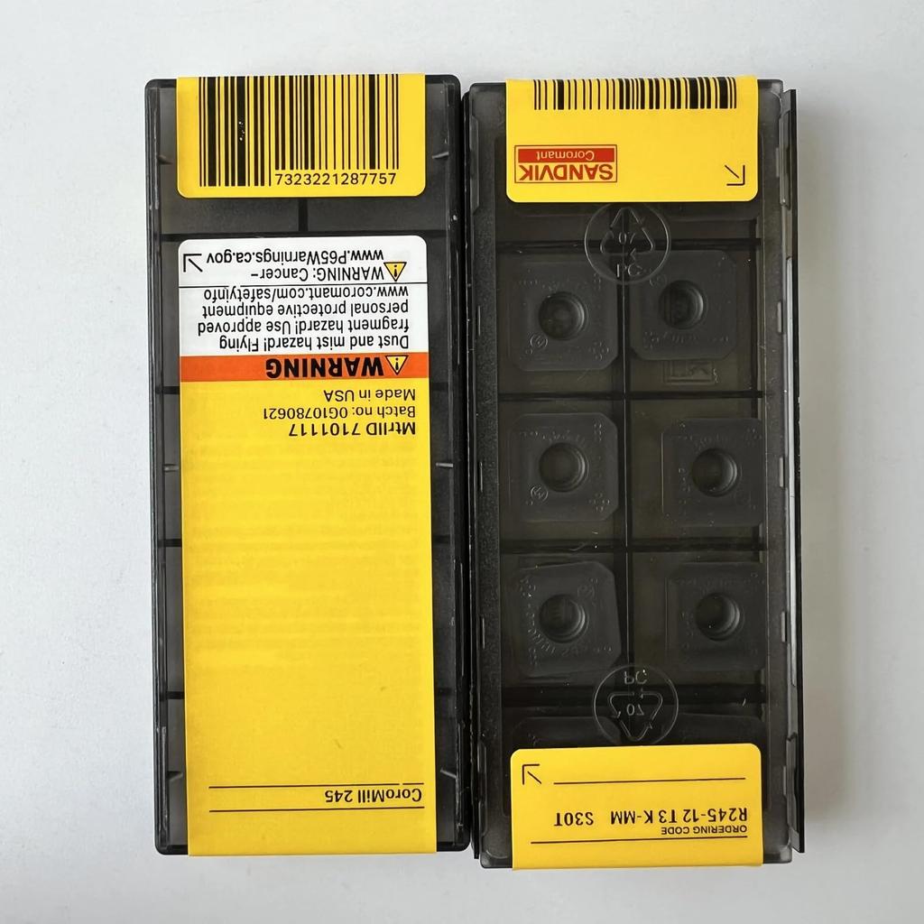Original Sandvik / R245-12T3K-MM S30T /CNC lathe carbide blade tool 10 Pcs