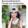 Quick Drying Hat for Kids with Cooling Fan Solar Powered Fisherman Hat Breathable Sunproof Caps for Outdoor Activity