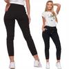 Women's Joggers Pants Elastic with Tie Elegant MORAJ 2XL/3XL BLACK