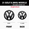 1set Black Hollow out style Car Front Grill Badge Emblem SS15 Stickers Car Logo Accessories For VW Golf 4 5 8(MK8) 7(MK7) sportvan