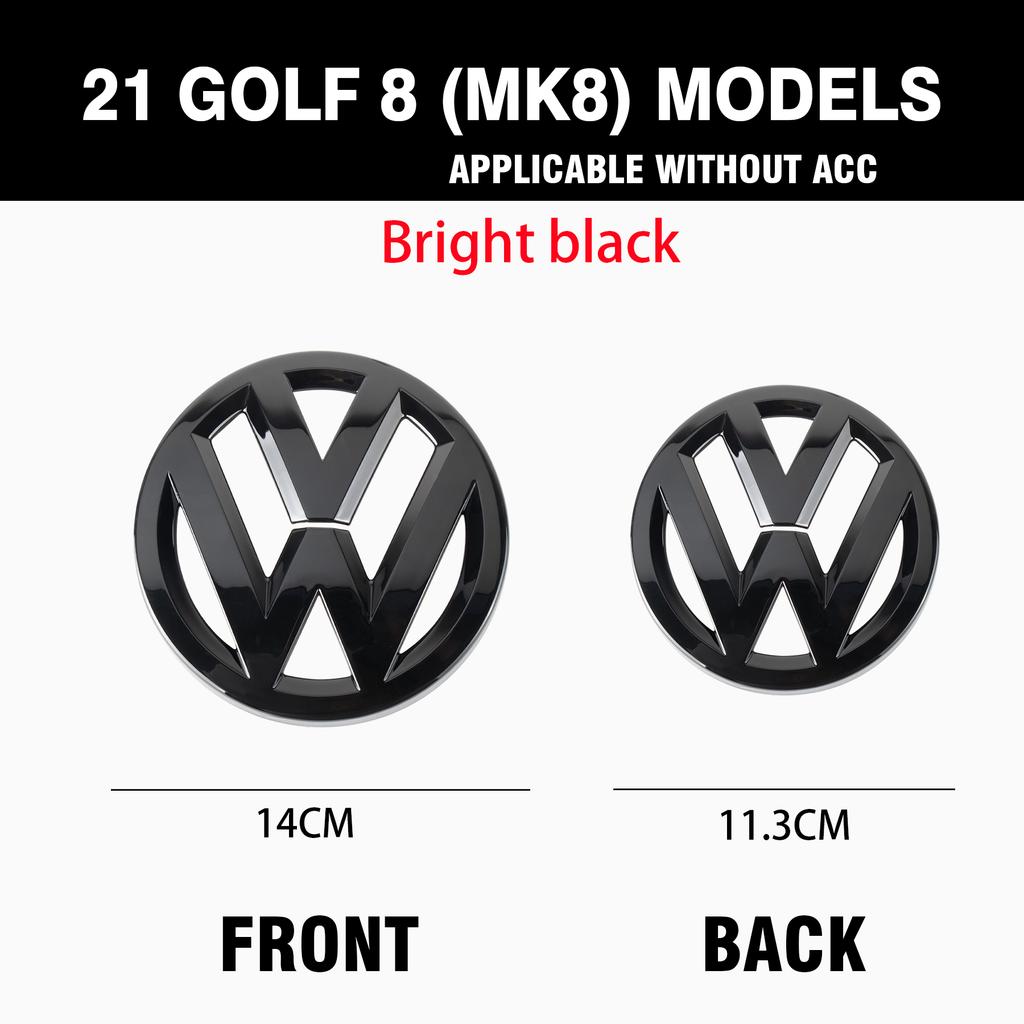 1set Black Hollow out style Car Front Grill Badge Emblem SS15 Stickers Car Logo Accessories For VW Golf 4 5 8(MK8) 7(MK7) sportvan