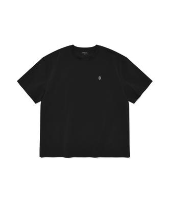 Small C Logo Nylon T-Shirt Black