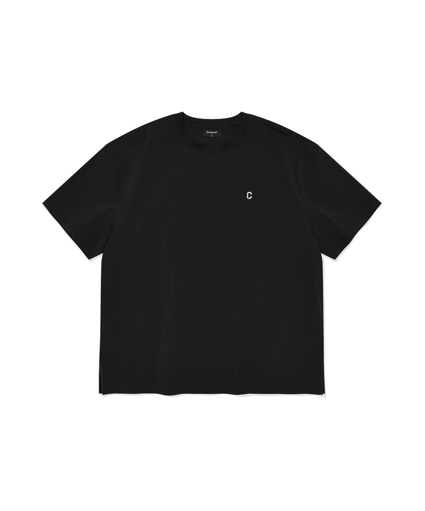 COVERNAT Small C Logo Nylon T-Shirt Black