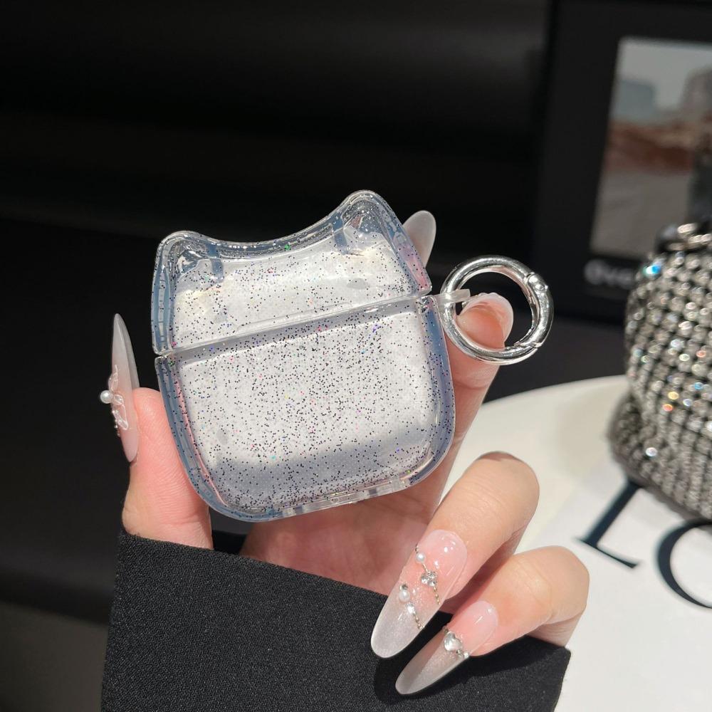 Cute Cat Clear Earphone Case Anti-Fall Charging Box Shell Kawaii Earbuds Cover for Airpods 4