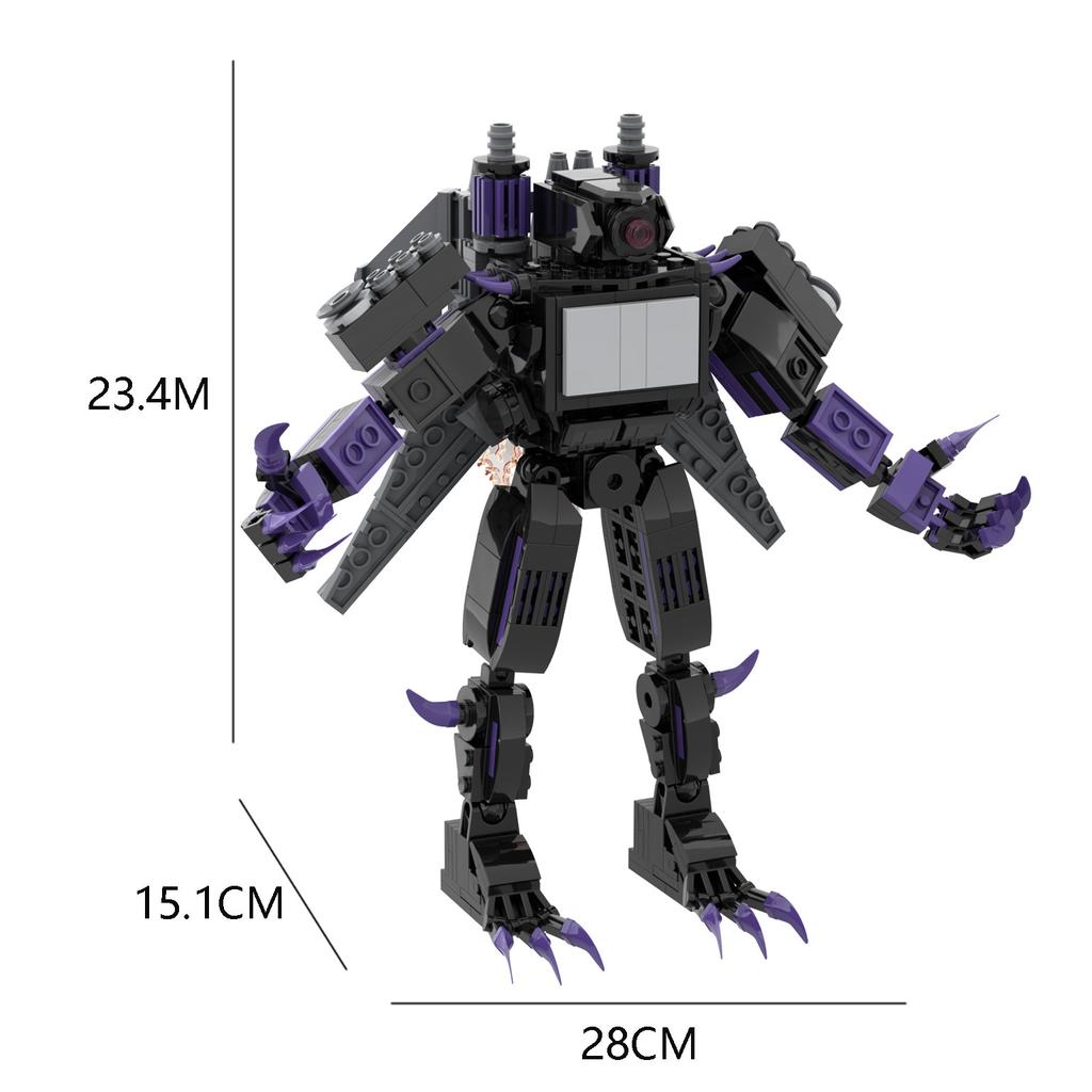 Hot New A Series of Skibidi Toilet Man Drill Male Titan Man Female TV Personality Building Blocks Set Toy for Kids New Year Gift