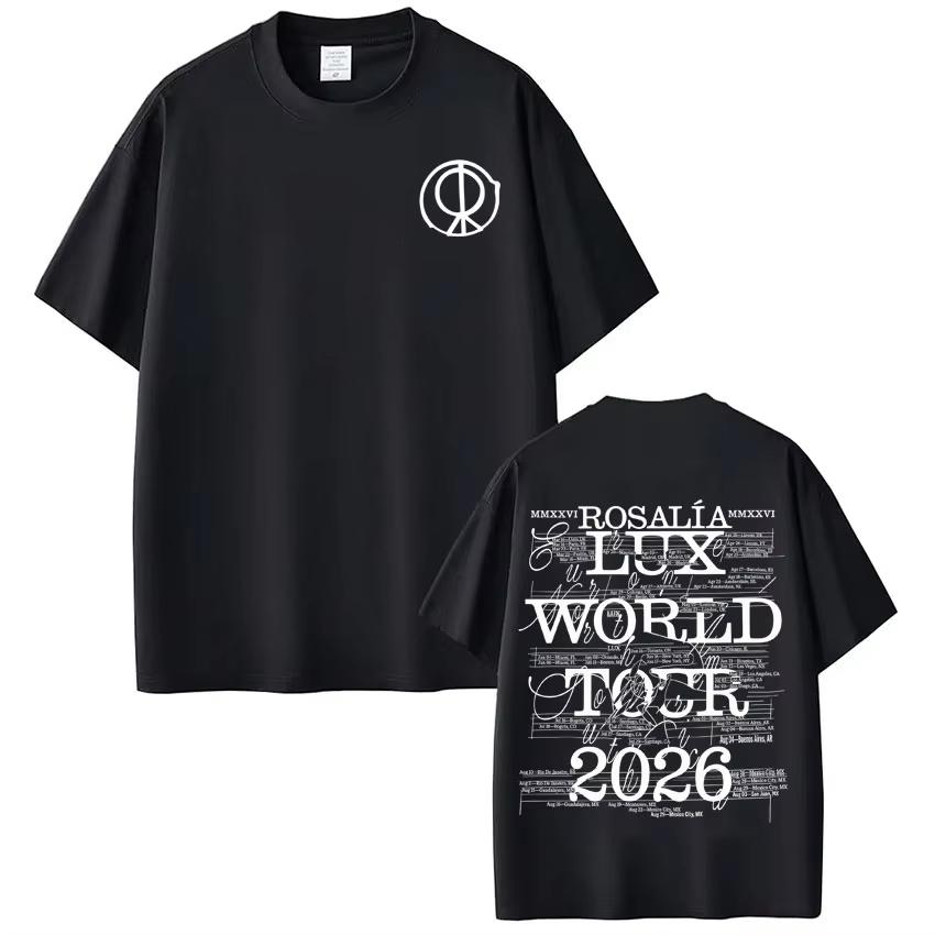 Summer Singer Rosalia Lux Album Tour Print T-shirt  Fashion T-shirt Short-sleeved Casual Cotton Harajuku Comfort T-shirt