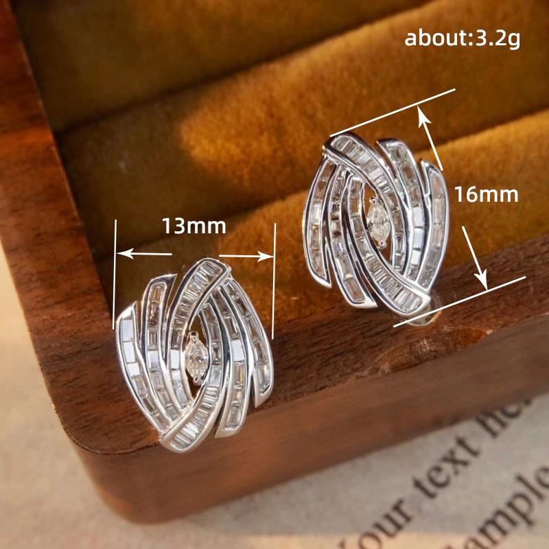 Fashion Personalized Women'S Stud Earrings T-Square Temperament Generous Commuter Earrings, Earrings